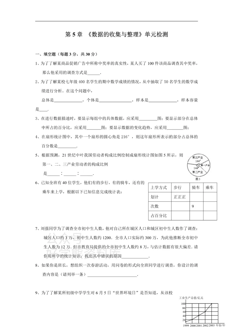 《第5章检测2_初中数学期中卷+期末卷+单元卷+月考卷_初中数学单元测试_沪科版_沪科版单元试卷_七上》第1页预览
