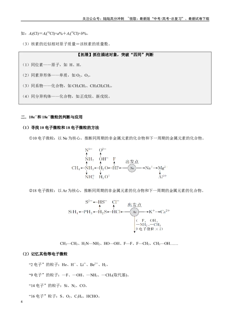 《考点27原子结构、核外电子排布（学生版）（新教材新高考）_05-化学-高考总复习_一轮复习_2025年_2025年高考化学一轮·考点讲义练习复习讲义（新教材新高考）_资料》第4页预览