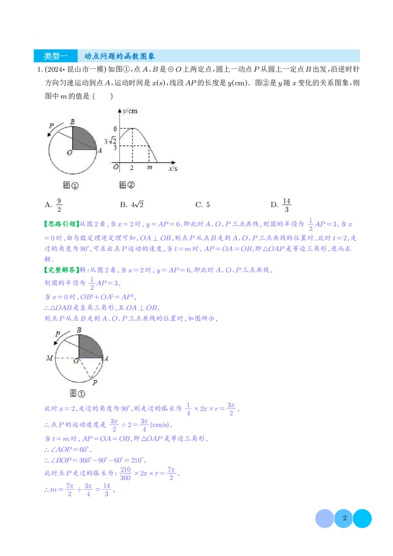 《2025《中考热点题型•动点问题》(解析版)_2025中考数学题型解题分类专题合集_2025《中考热点题型•动点问题》》第2页预览