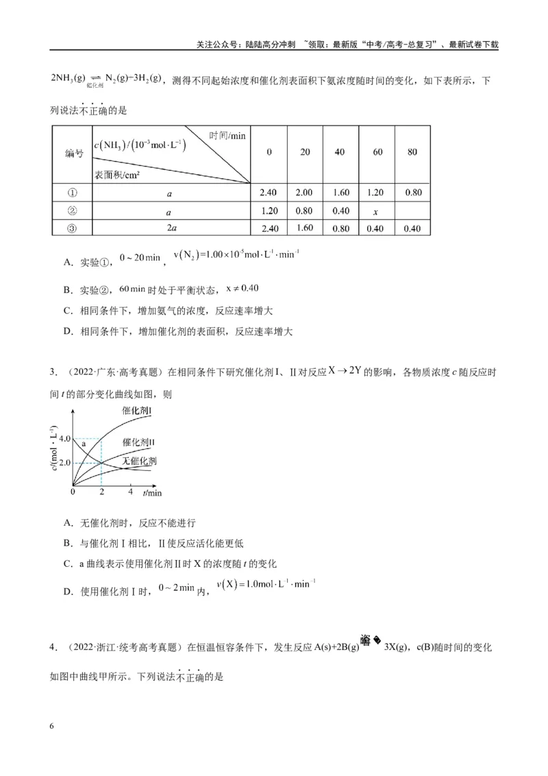 《第24讲化学反应速率及其影响因素（讲义）-（原卷版）_05-化学-高考总复习_一轮复习_2024年_2024年高考化学大一轮复习卓越讲义_资料》第6页预览