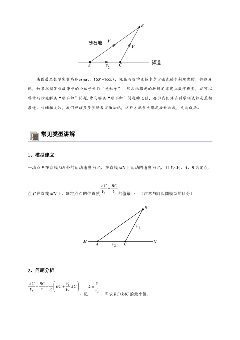 《专题02胡不归模型（几何最值模型）-解析版_2025中考数学题型解题分类专题合集_2025年中考数学压轴题解题模型31个专题www.jiaoyupan.vip》第2页预览