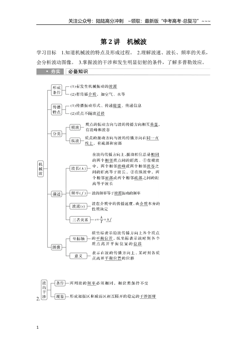 《第2讲　机械波_04-物理-高考总复习_一轮复习_2026年-物理高考一轮复习_2026年大一轮复习讲义物理课件讲义练习-C203_另附1套Word版题库_第七章　机械振动和机械波》第1页预览