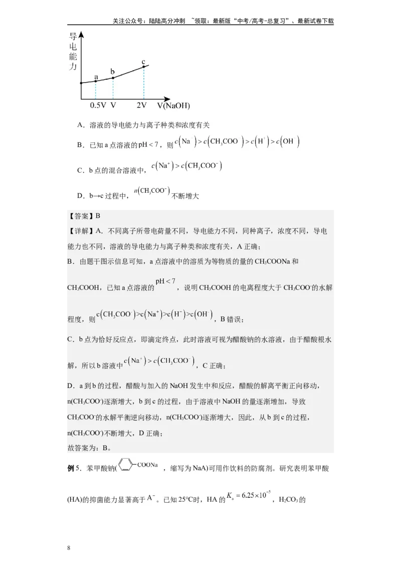 《第23讲电解质溶液中离(粒)子浓度大小比较-（教师版）_05-化学-高考总复习_一轮复习_2024年_2024年高考化学精准一轮复习讲义_资料》第8页预览