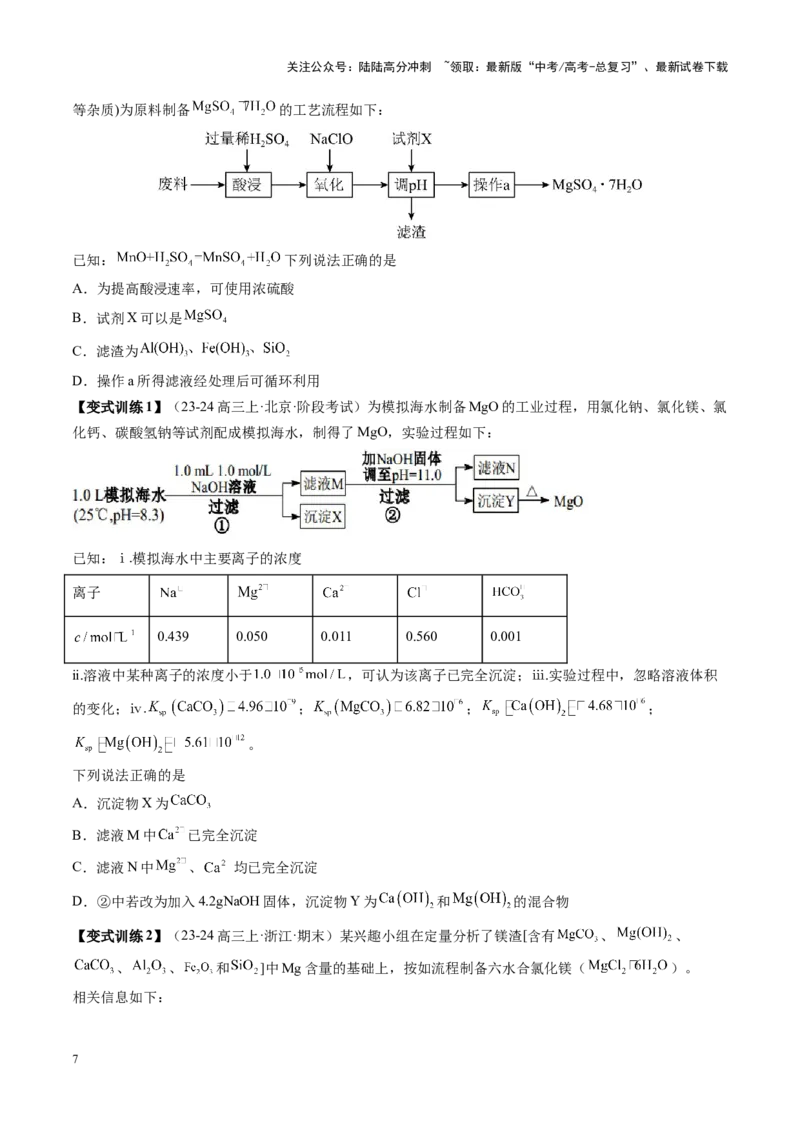 《第03讲镁、铝及其重要化合物（讲义）（学生版）_05-化学-高考总复习_一轮复习_2025年_2025年高考化学一轮复习讲义+练习+课件（新教材新高考）_第三章金属及其化合物》第7页预览