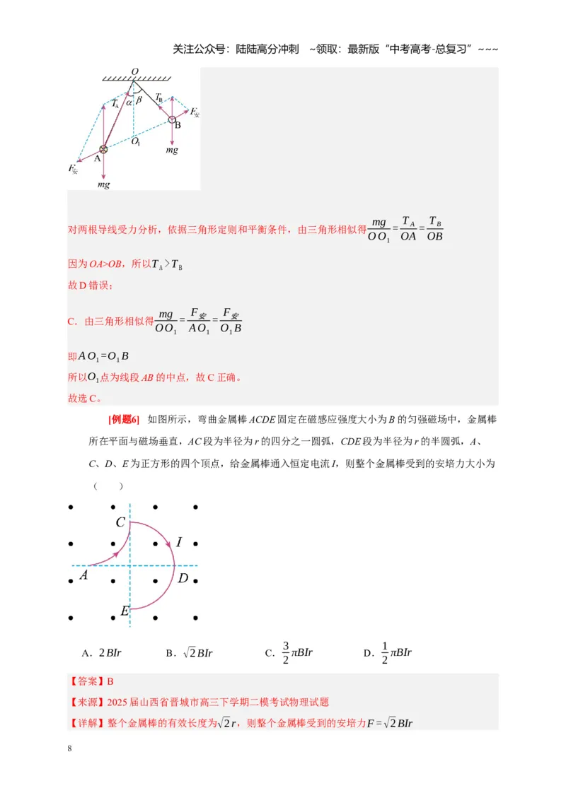 《第21讲磁场的描述磁场对电流的作用（教师版）_04-物理-高考总复习_一轮复习_2026年-物理高考一轮复习_2026年高考物理一轮复习考点精讲精练（全国通用）-G346_资料_2026版》第8页预览