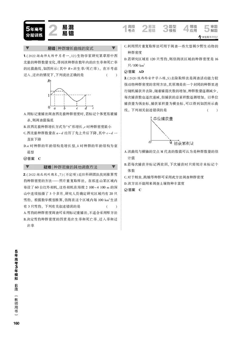 《1_专题21　种群及其动态(PDF版）_2023版教学资源包_2023版新高考新教材版选考总复习生物5·3B版_21_专题二十一种群及其动态_4_专题电子书》第4页预览