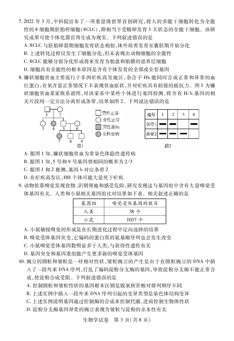 《18_湖北省宜荆荆恩2024届高三9月联考_2025版教学资源包_（总复习系列）2025版《5年高考3年模拟》新高考版A版（⭐全科）_2025版.新高考版.选考总复习.生物.5·3A版_第二部分图书拓展资源》第3页预览