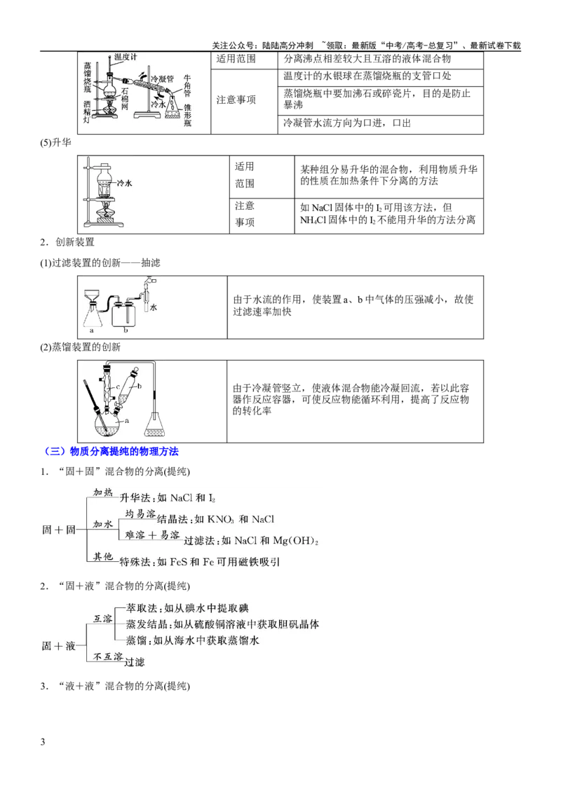 《考点2物质的分离、提纯、检验与鉴别（核心考点精讲精练（解析版）_05-化学-高考总复习_一轮复习_2024年_2024年高考化学一轮复习考点帮（新高考专用）_第10章化学实验基础与探究》第3页预览