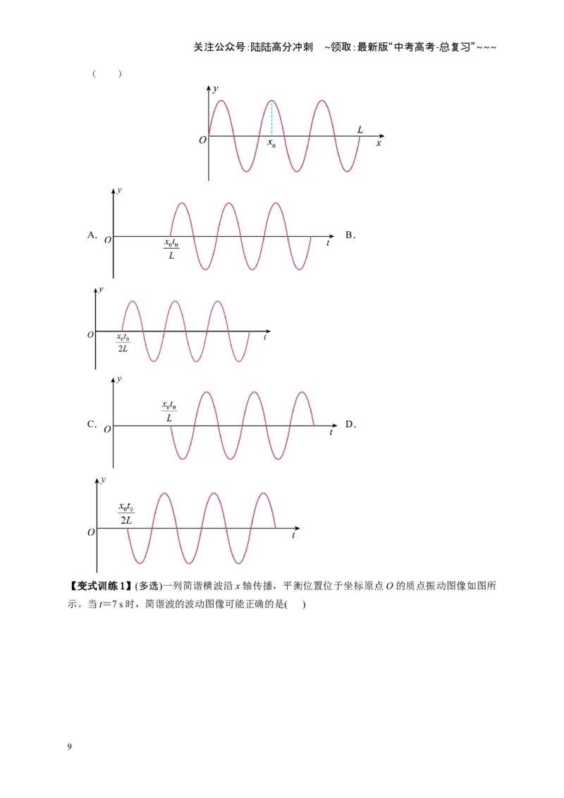 《第31讲机械波（复习讲义）（湖南专用）（学生版）_04-物理-高考总复习_一轮复习_2026年-物理高考一轮复习_2026年高考物理一轮课件+讲义+练习（湖南专用）-G331》第9页预览