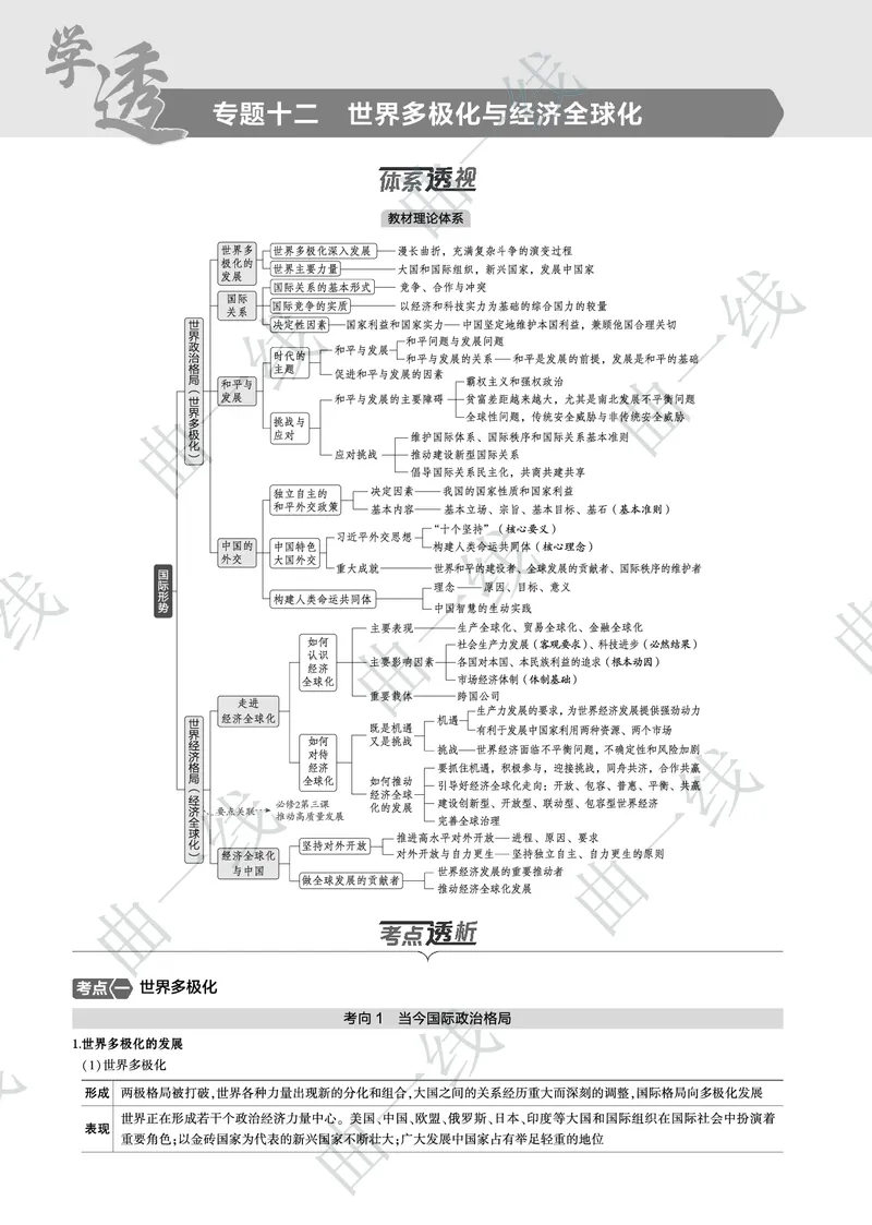 《1_122025版5·3B版新高考版专题十二世界多极化与经济全球化PDF_2025版教学资源包_（总复习系列）2025版《5年高考3年模拟》新高考版B版（⭐全科）_一、图书电子教参_4_专题电子书》第1页预览