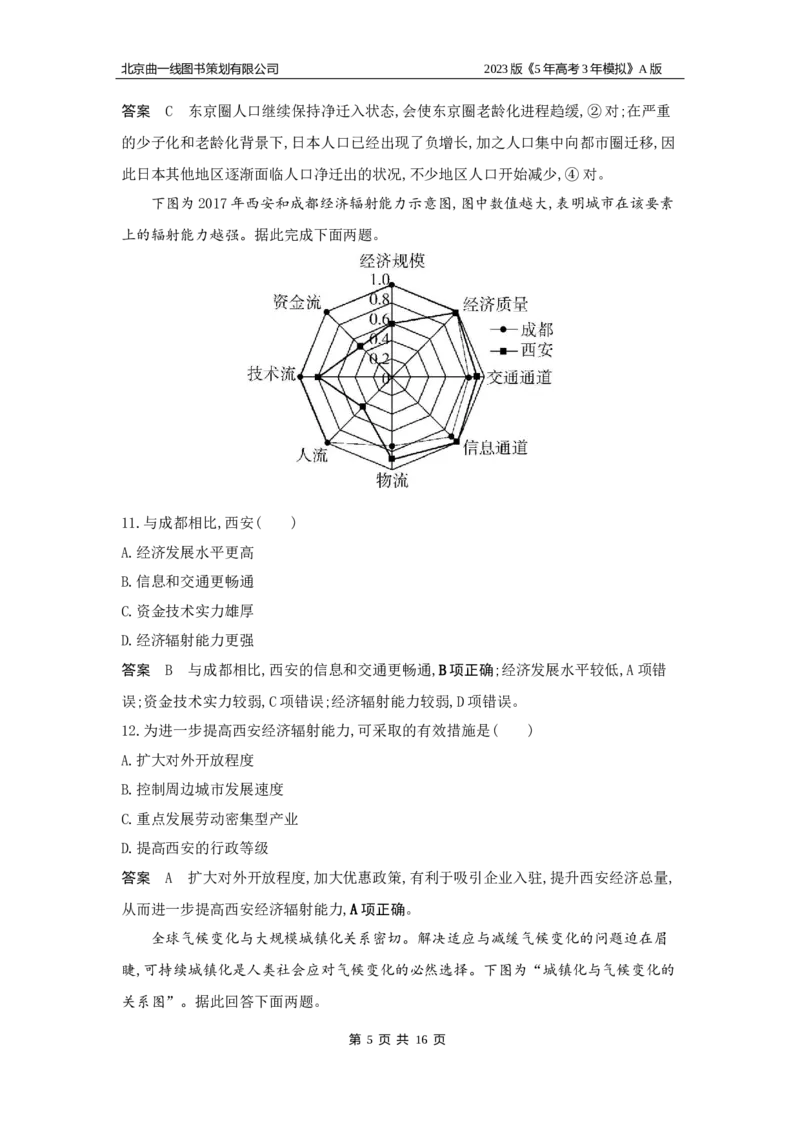 《1_8.专题检测(1)_2023版教学资源包_2023版新高考版选考总复习地理5·3A版_10_专题八乡村和城镇_6_专题检测》第5页预览