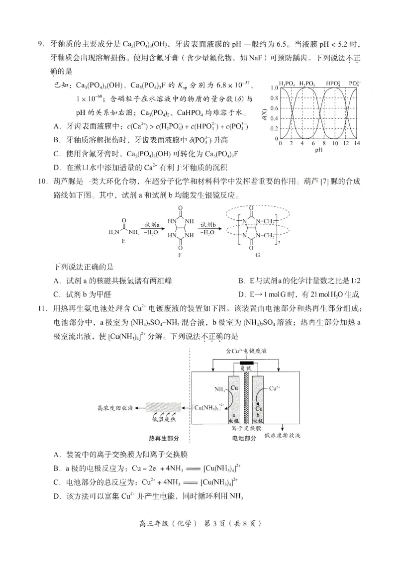 《15_05化学北京海淀区（一模）试卷+标答_2025版教学资源包_（总复习系列）2025版《5年高考3年模拟》新高考版B版（⭐全科）_2025版.新高考新教材版.选考总复习.化学.5·3B版_1_资源拓展》第3页预览