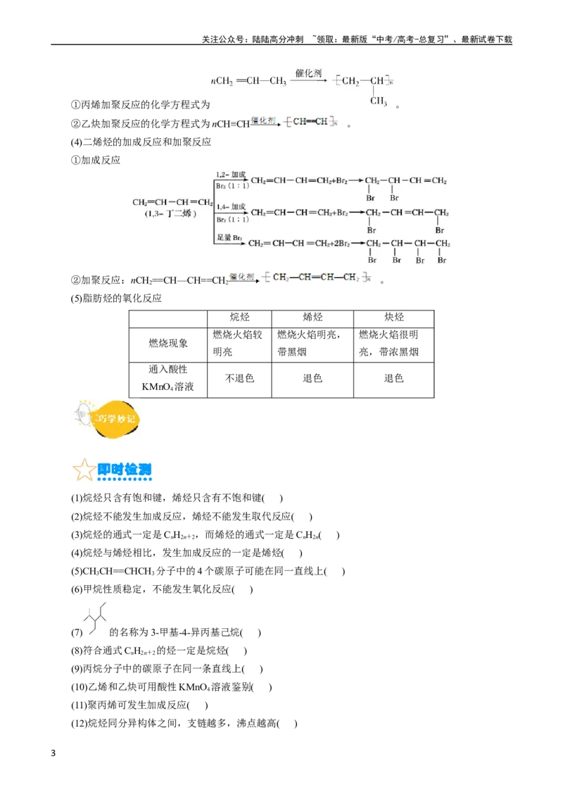 《考点33烃(核心考点精讲精练)_05-化学-高考总复习_一轮复习_2024年_2024年高考化学一轮复习考点帮（全国通用）_考点33烃（核心考点精讲精练）》第3页预览