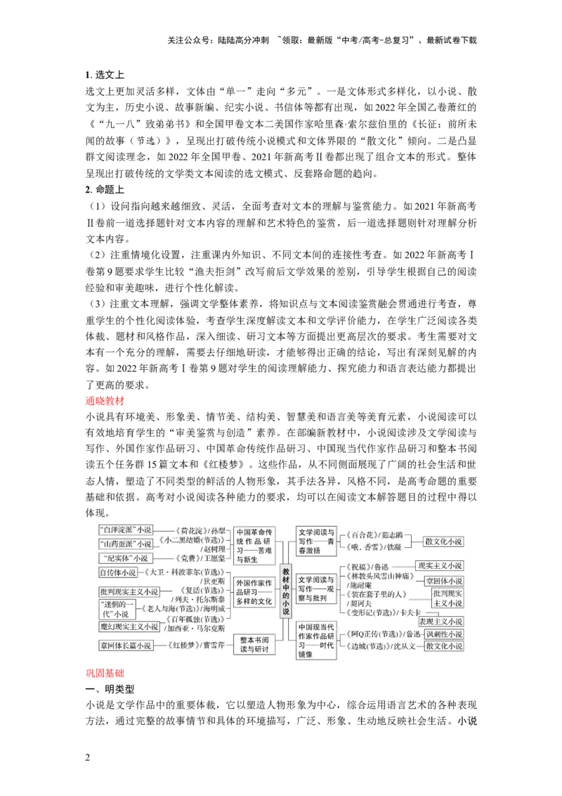 《考点32小说阅读整体备考_一轮复习_2024年_2024年高考语文一轮复习考点帮（新高考专用）》第2页预览
