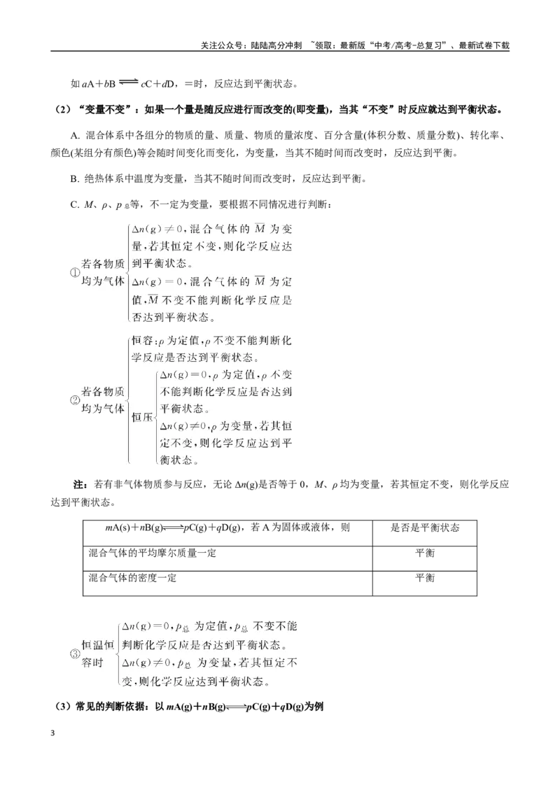 《考点40化学平衡状态及其移动（教师版）（新教材新高考）_05-化学-高考总复习_一轮复习_2025年_2025年高考化学一轮·考点讲义练习复习讲义（新教材新高考）_资料》第3页预览