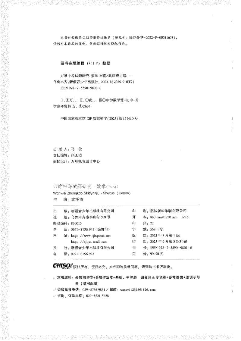 《1试题研究A4_2026版《万维中考试题研究》多省合集_2026版《万唯中考-试题研究》河南语数英物化道历_2026万唯中考试题研究河南数学》第2页预览