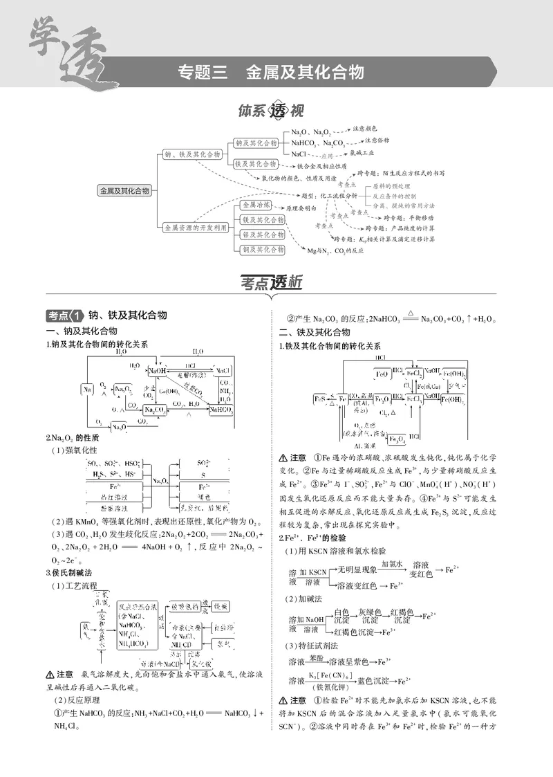 《1_03专题三金属及其化合物_2025版教学资源包_（总复习系列）2025版《5年高考3年模拟》新高考版B版（⭐全科）_2025版.新高考新教材版.选考总复习.化学.5·3B版_第一部分图书电子教参》第1页预览