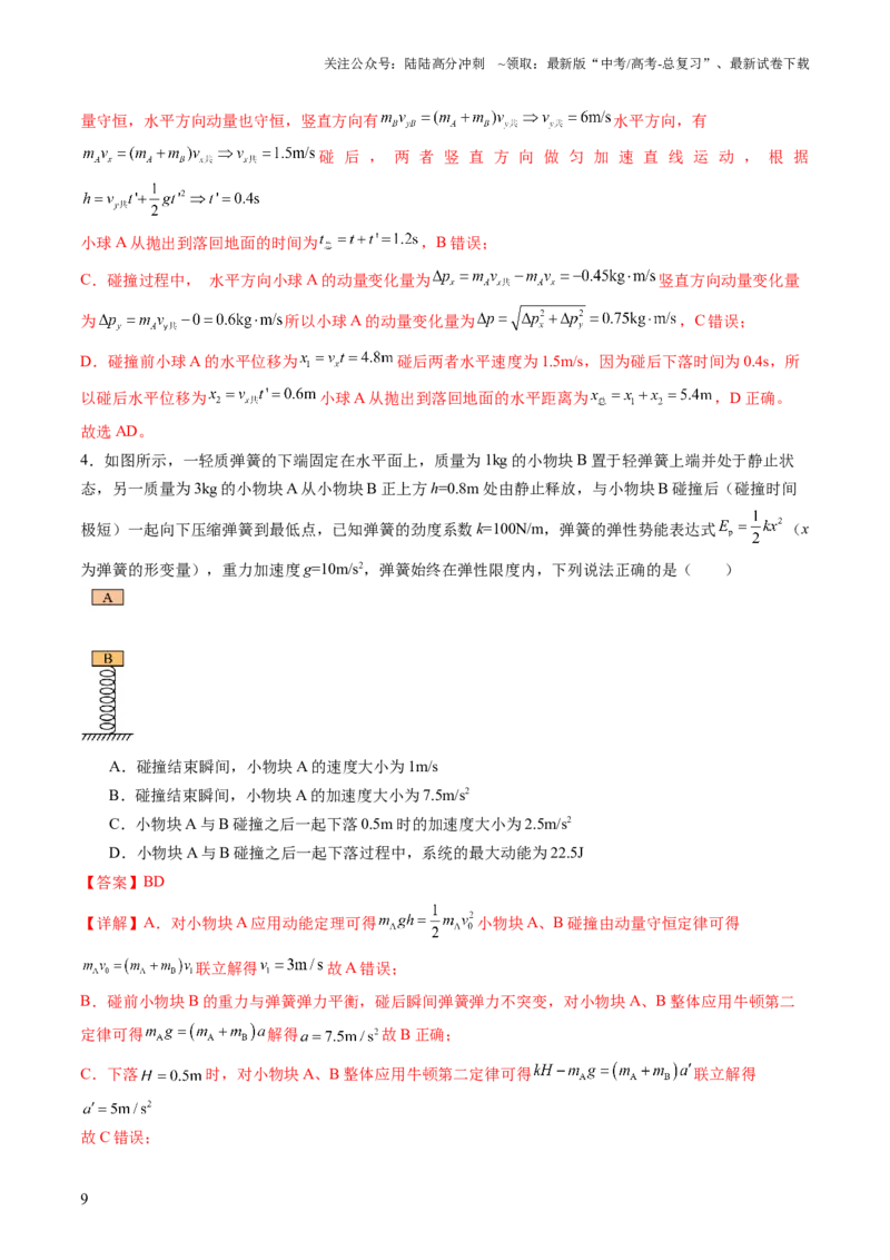 《第31讲动量守恒定律及其应用（讲义）（解析版）_04-物理-高考总复习_一轮复习_2024年_2024年高考物理一轮复习讲练测（讲义+练习+课件）（新高考）_讲义+练习》第9页预览