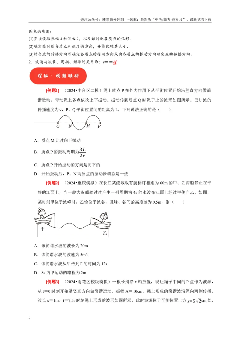 《第28讲　机械波（学生版）_04-物理-高考总复习_专项复习_2025年_2025高考物理考点精讲精练知识讲义专项训练_资料》第2页预览