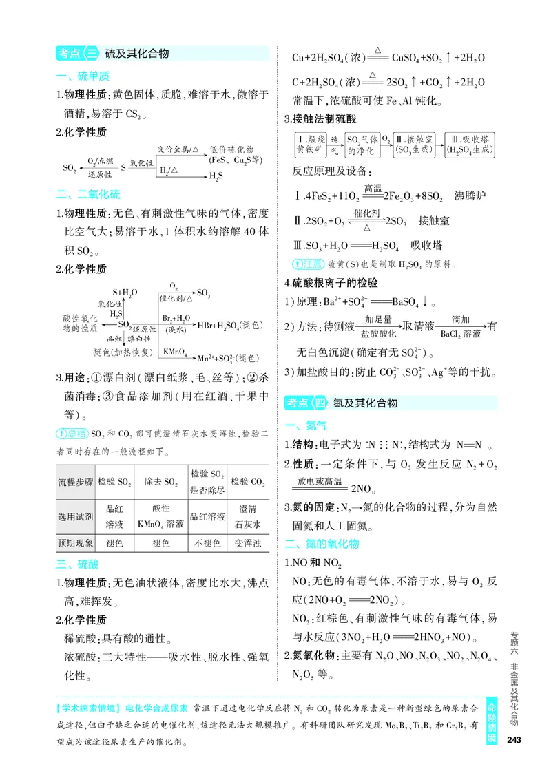 《1_4.PDF教参电子书——知识讲解册_2024版教学资源包_2024版.新高考版化学.5·3A版_6_专题六非金属及其化合物_6_专题电子书》第3页预览