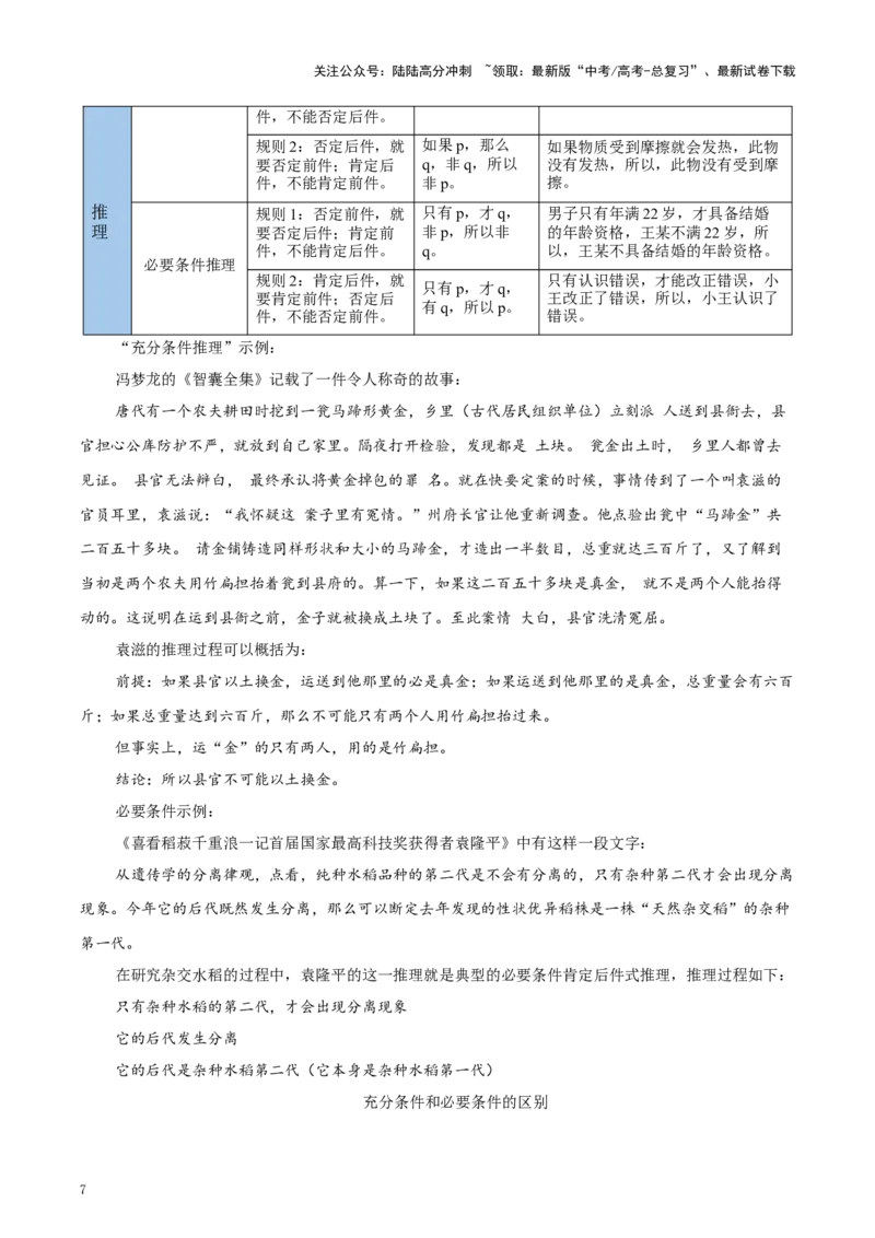 《考点45逻辑推断（新增考点）（学生版）_一轮复习_2025年_2025年高考语文一轮复习考点精讲精练（新高考通用）》第7页预览