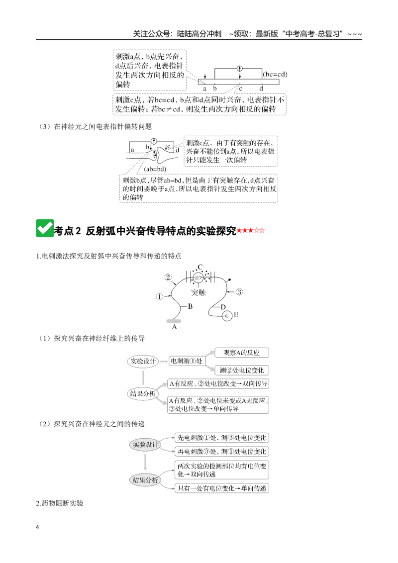 《第30讲动物生命活动调节的综合分析（知识清单）（全国通用）（学生版）_06-生物-高考总复习_一轮复习_2026年-生物高考一轮复习_2026版_第八单元稳态与调节》第4页预览