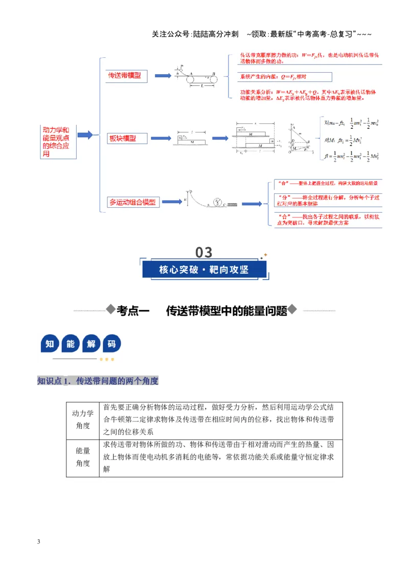 《第23讲动力学和能量观点的综合应用（复习讲义）（湖南专用）（学生版）_04-物理-高考总复习_一轮复习_2026年-物理高考一轮复习_2026年高考物理一轮课件+讲义+练习（湖南专用）-G331》第3页预览