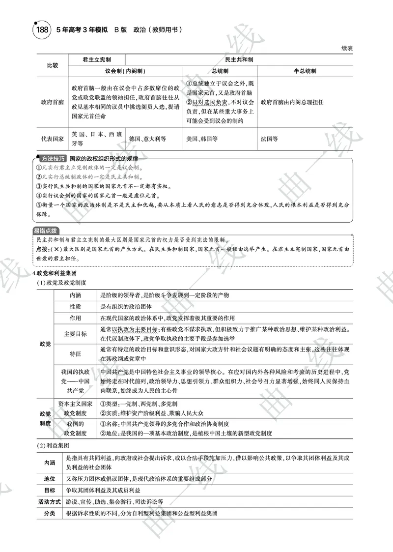 《1_112025版5·3B版新高考版专题十一国家与国际组织PDF_2025版教学资源包_（总复习系列）2025版《5年高考3年模拟》新高考版B版（⭐全科）_2025版.新高考新教材版.选考总复习.政治.5·3B版》第4页预览