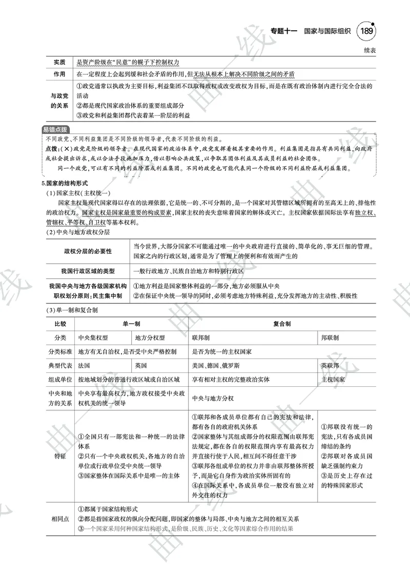 《1_112025版5·3B版新高考版专题十一国家与国际组织PDF_2025版教学资源包_（总复习系列）2025版《5年高考3年模拟》新高考版B版（⭐全科）_2025版.新高考新教材版.选考总复习.政治.5·3B版》第5页预览