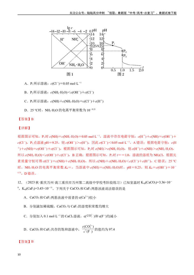 《第八章水溶液中的离子平衡章末综合检测卷（解析版）_05-化学-高考总复习_一轮复习_2024年_2024年高考化学一轮·夯基提能复习精讲精练_资料》第10页预览