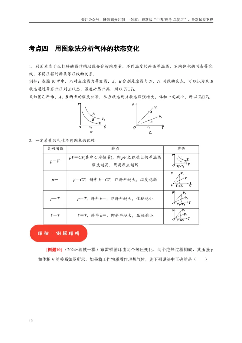 《第32讲　固体、液体与气体（解析版）_04-物理-高考总复习_一轮复习_2025年_2025届高考物理一轮复习考点精讲精练（全国通用）_资料_1-资料》第10页预览