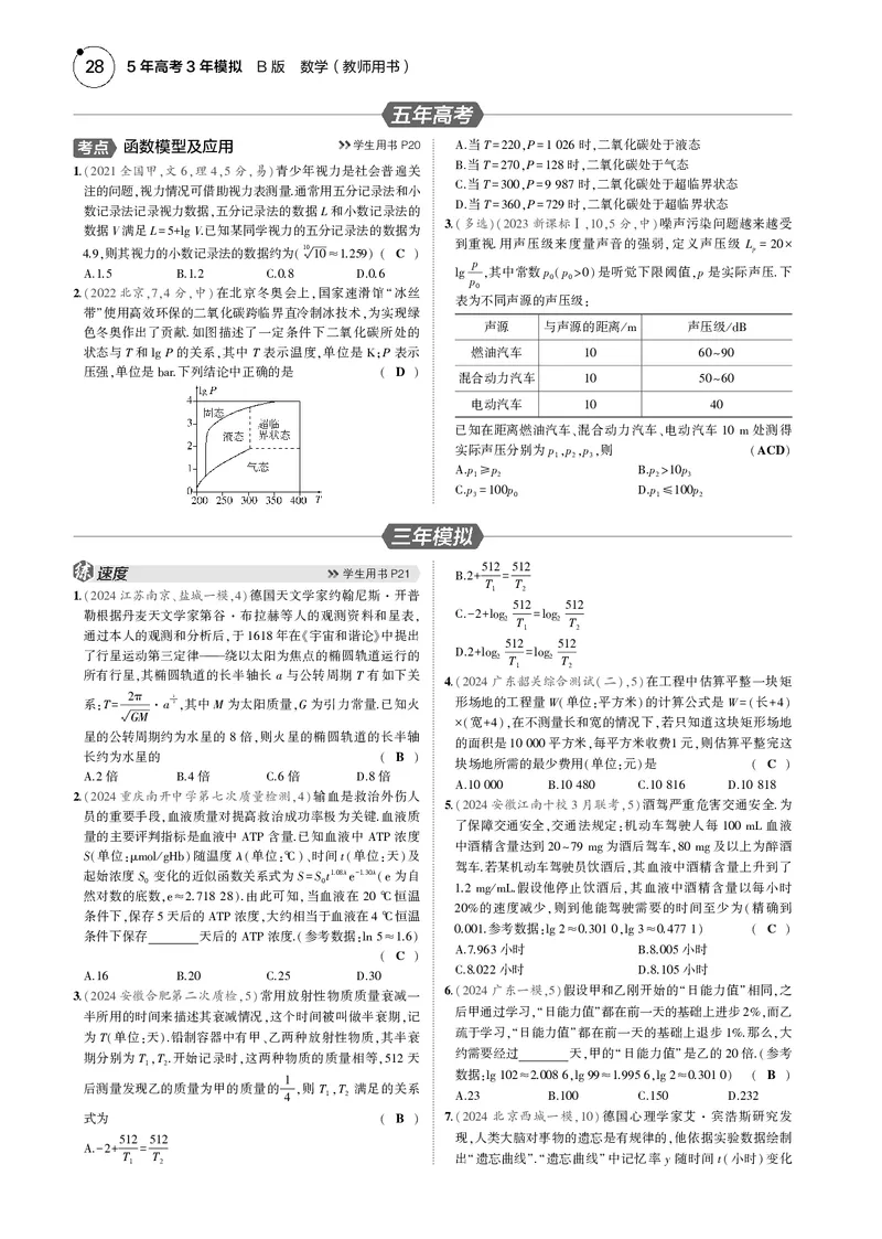 《1_2.4函数模型及应用_2025版教学资源包_（总复习系列）2025版《5年高考3年模拟》新高考版B版（⭐全科）_2025版.新高考新教材版.高考总复习.数学.5·3B版_图书电子资源_24函数模型及应用》第2页预览