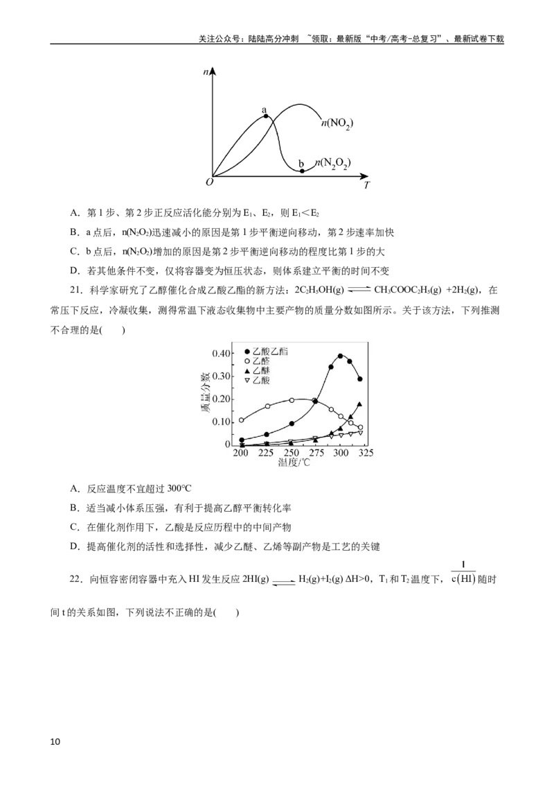 《考点25化学反应速率与平衡图象(好题冲关)(原卷版)_05-化学-高考总复习_一轮复习_2024年_2024年高考化学一轮复习考点帮（全国通用）》第10页预览