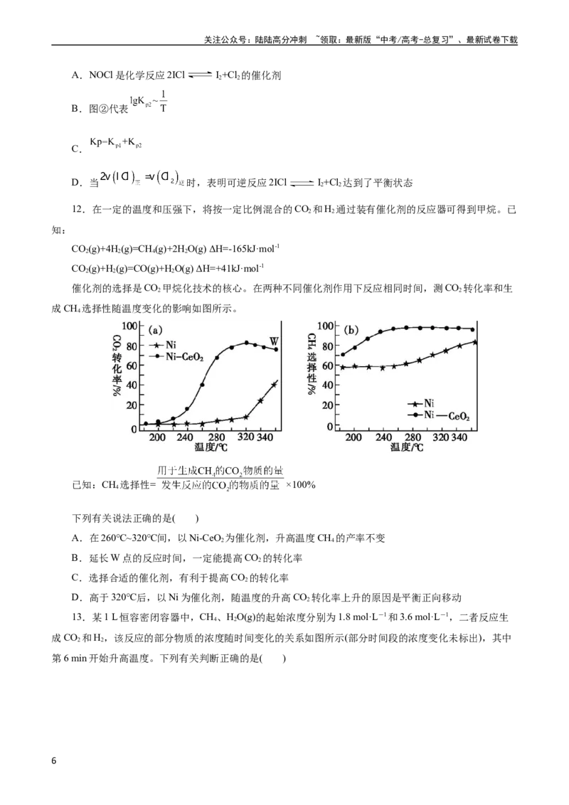 《考点25化学反应速率与平衡图象(好题冲关)(原卷版)_05-化学-高考总复习_一轮复习_2024年_2024年高考化学一轮复习考点帮（全国通用）》第6页预览