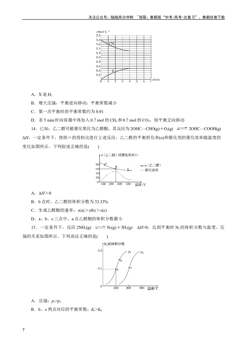 《考点25化学反应速率与平衡图象(好题冲关)(原卷版)_05-化学-高考总复习_一轮复习_2024年_2024年高考化学一轮复习考点帮（全国通用）》第7页预览