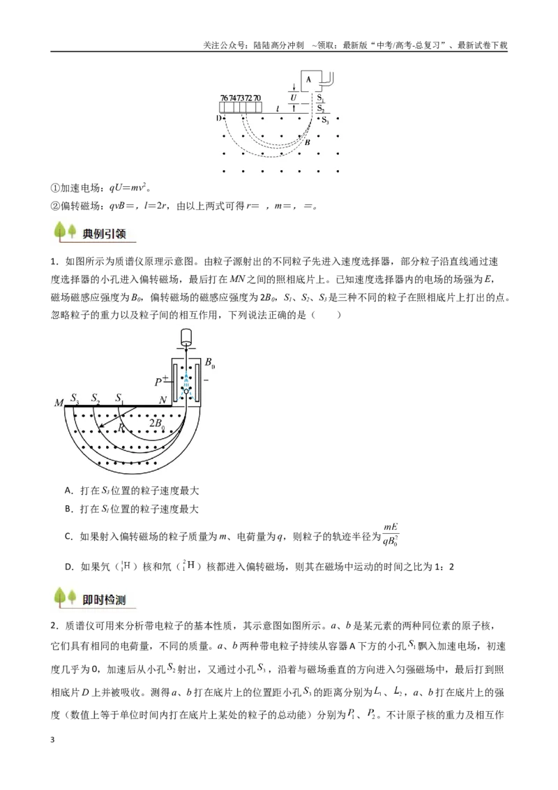 《考点44洛伦兹力与现代科技（核心考点精讲精练）（学生版）_04-物理-高考总复习_一轮复习_2025年_2025年高考物理一轮复习考点精讲精练（新高考通用）》第3页预览
