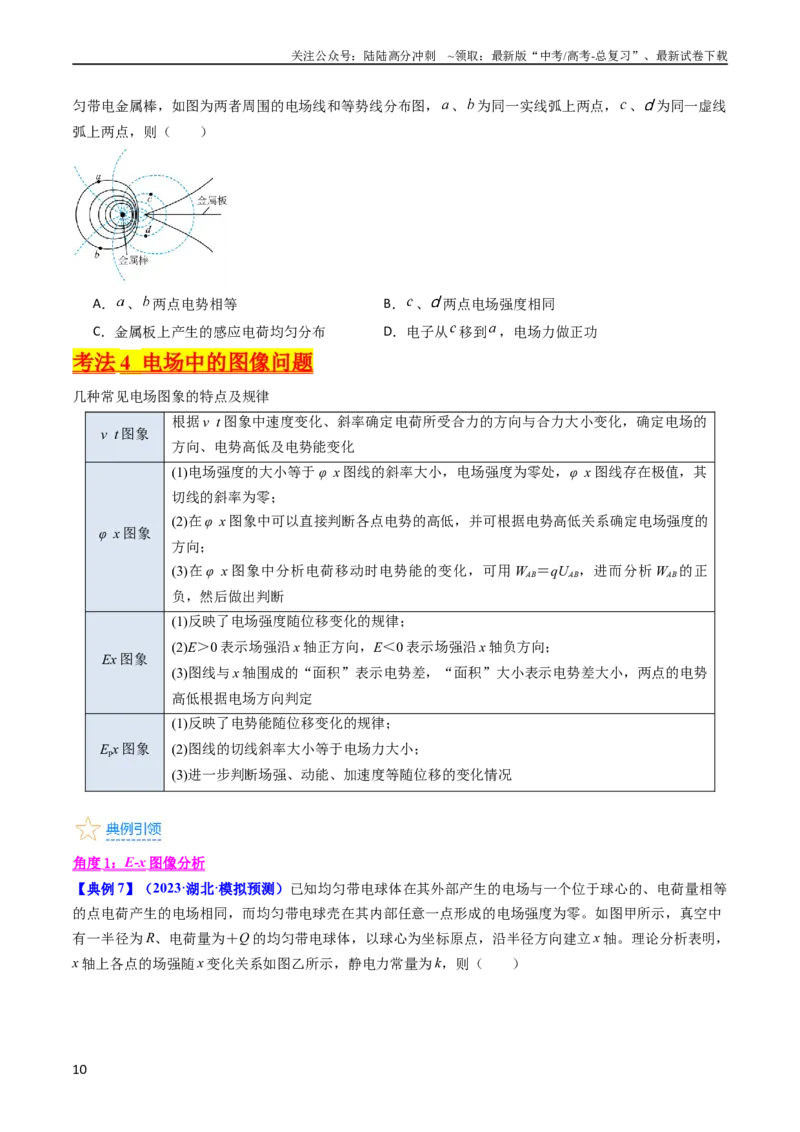 《考点35电场能的性质（核心考点精讲+分层精练）（原卷版）_04-物理-高考总复习_一轮复习_2024年_2024年高考物理一轮复习考点帮（新高考专用）》第10页预览