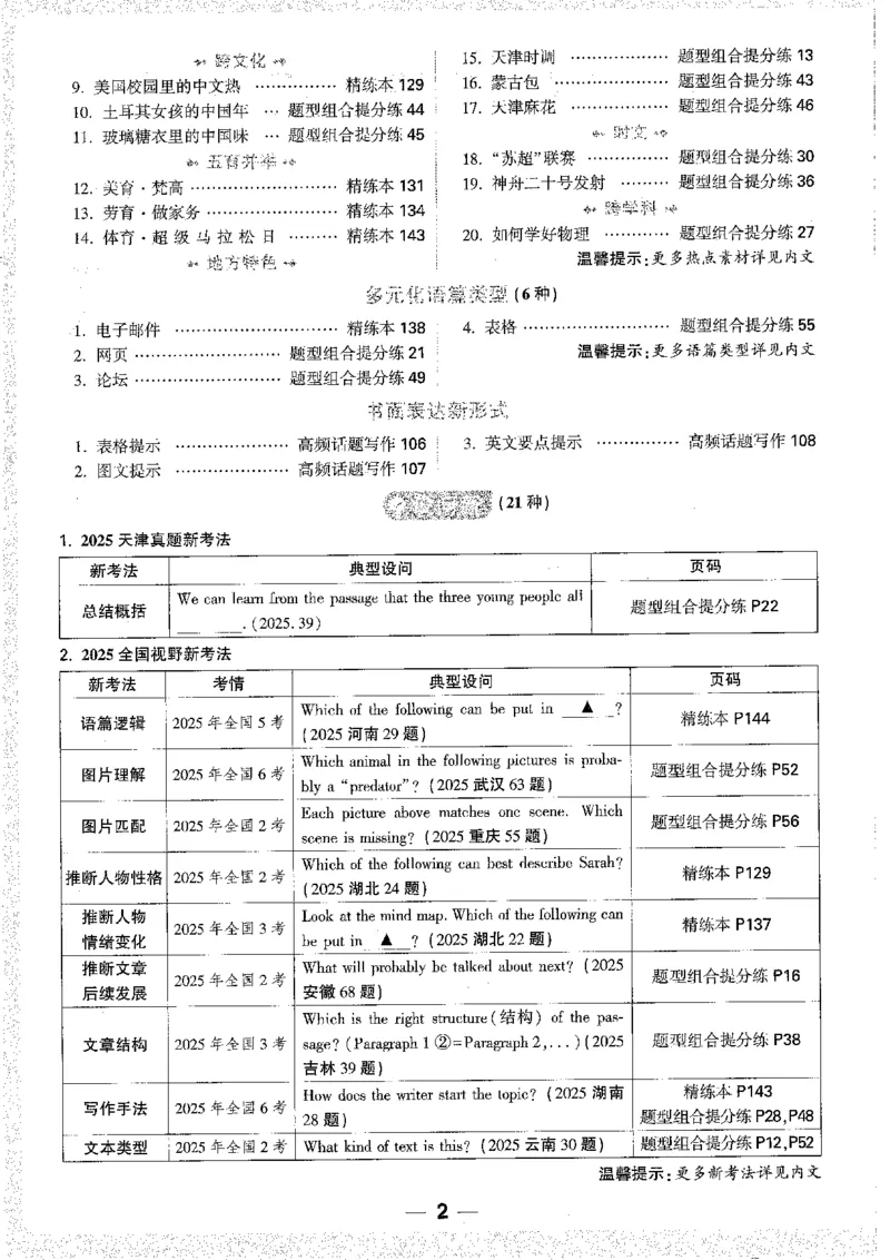 《1试题研究A4_2026版《万维中考试题研究》多省合集_2026版《万唯中考-试题研究》天津语数英物化_2026万唯中考试题研究天津英语》第6页预览