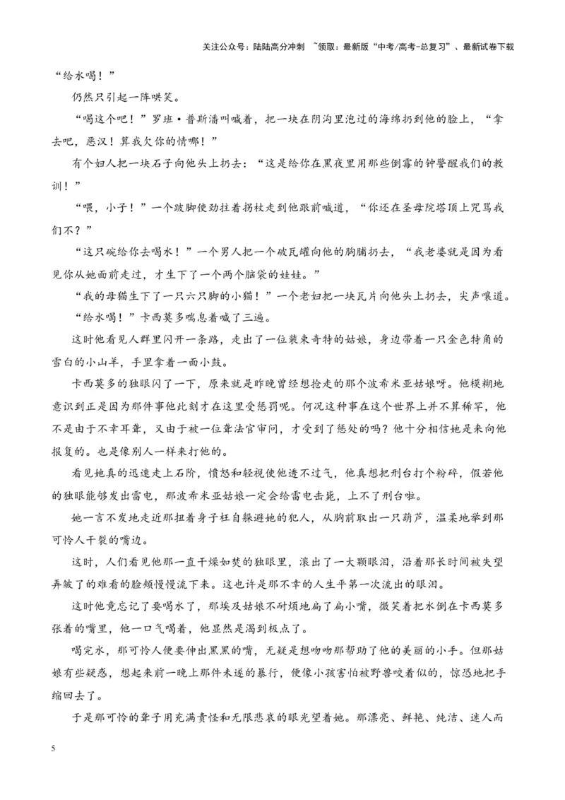 《考点22评价作品价值判断和审美取向（解析版）_一轮复习_2024年_2024年高考语文一轮复习小说题型细化专项训练（全国通用）_资料》第5页预览