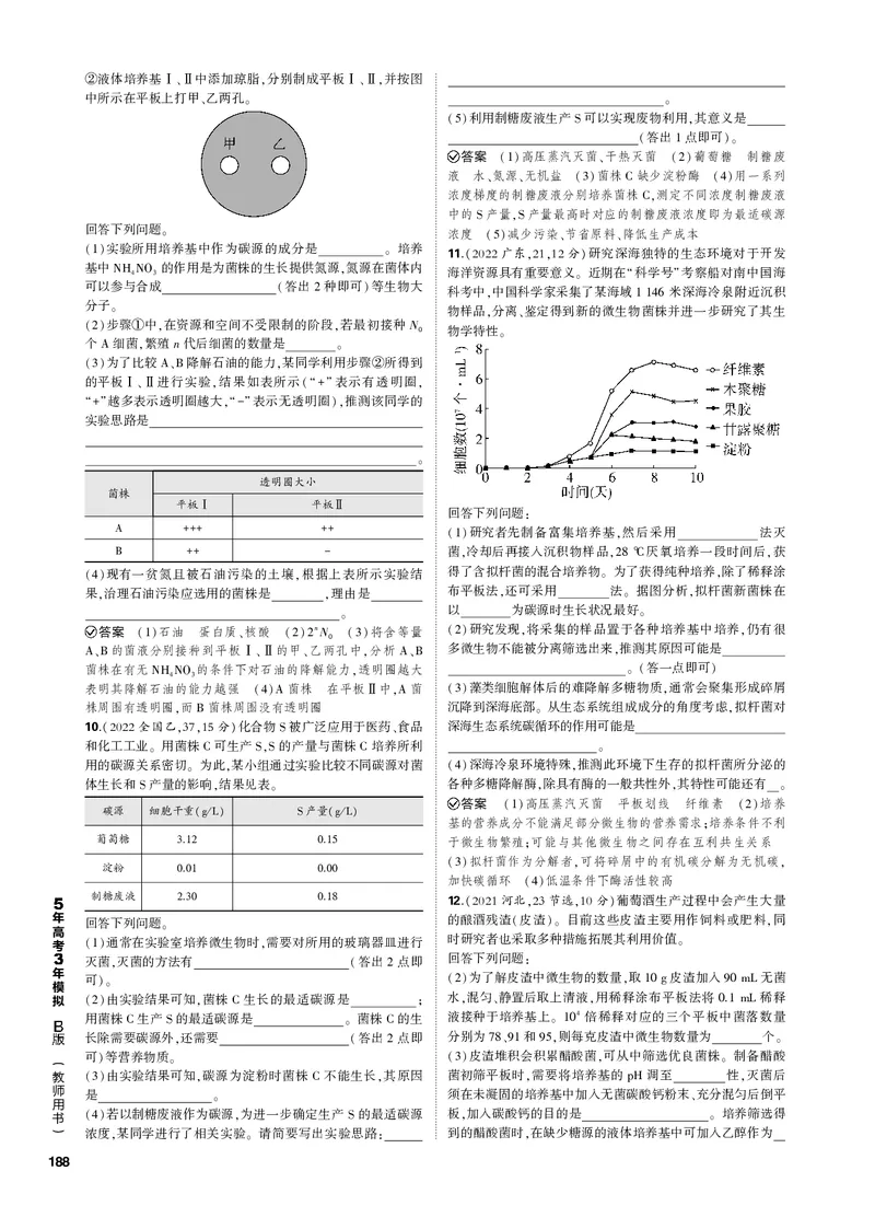 《1_专题25　传统发酵技术与微生物的应用(PDF版）_2023版教学资源包_2023版新高考新教材版选考总复习生物5·3B版_25_专题二十五传统发酵技术与微生物的应用_4_专题电子书》第3页预览