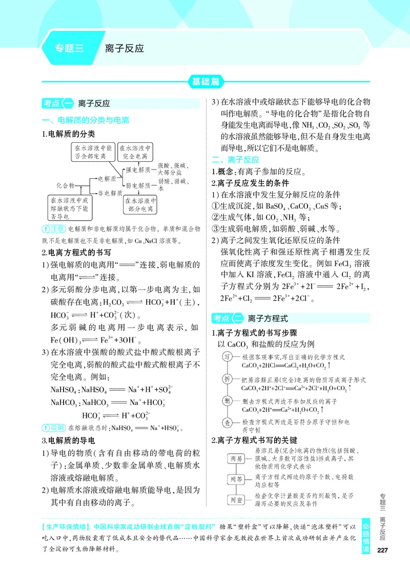 《1_4.PDF教参电子书——知识讲解册_2024版教学资源包_2024版.新高考版化学.5·3A版_3_专题三离子反应_6_专题电子书》第1页预览