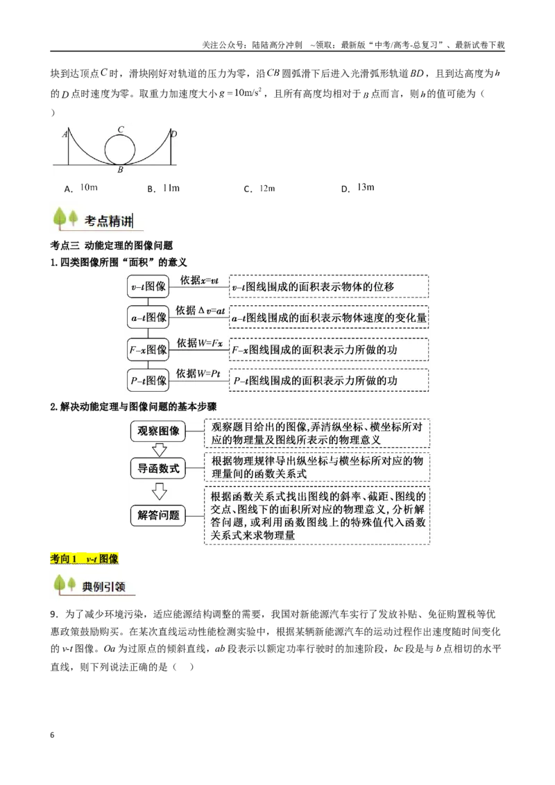 《考点23动能定理及其应用  （核心考点精讲精练）（学生版）_04-物理-高考总复习_一轮复习_2025年_2025年高考物理一轮复习考点精讲精练（新高考通用）》第6页预览
