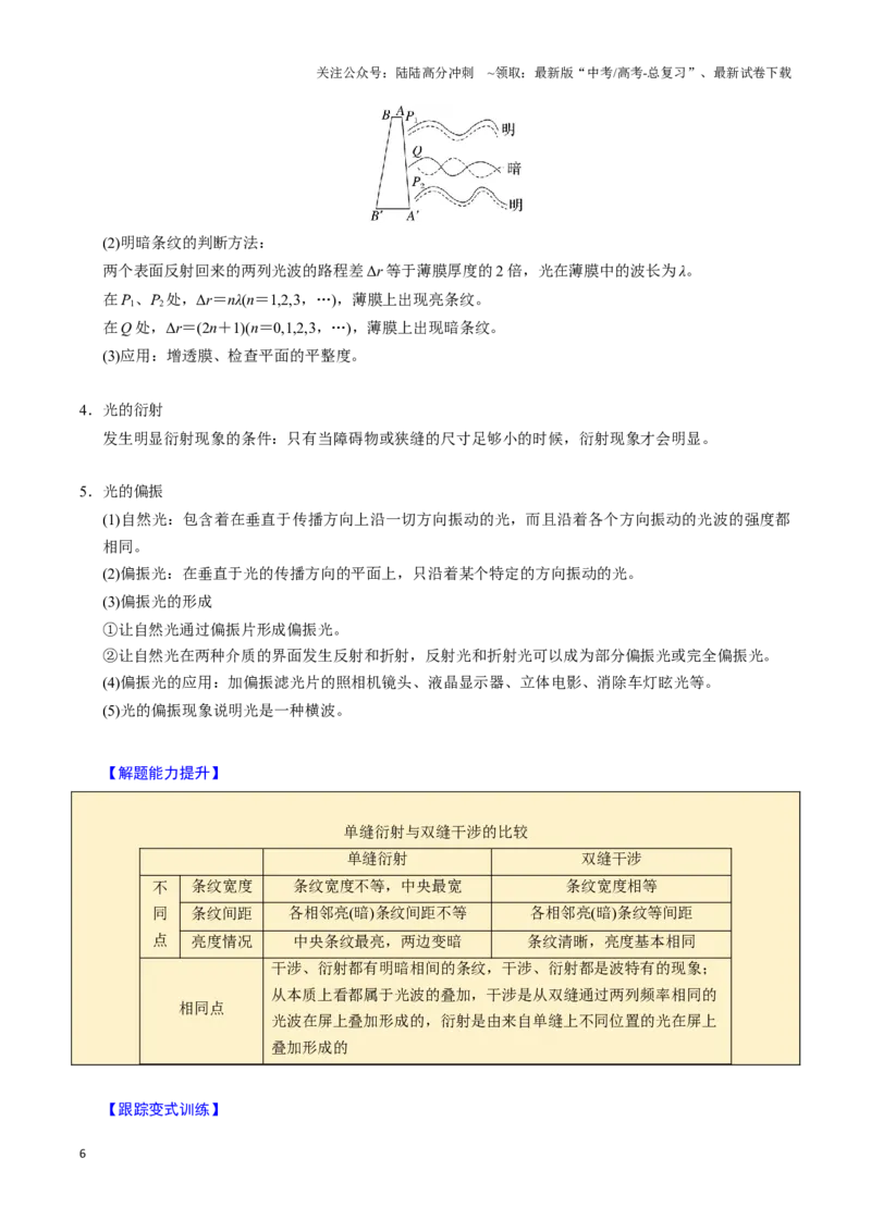 《第24讲光（三大题型）（举一反三）（学生版）_04-物理-高考总复习_专项复习_2025年_2025年高考物理举一反三系列（新高考通用）_资料》第6页预览