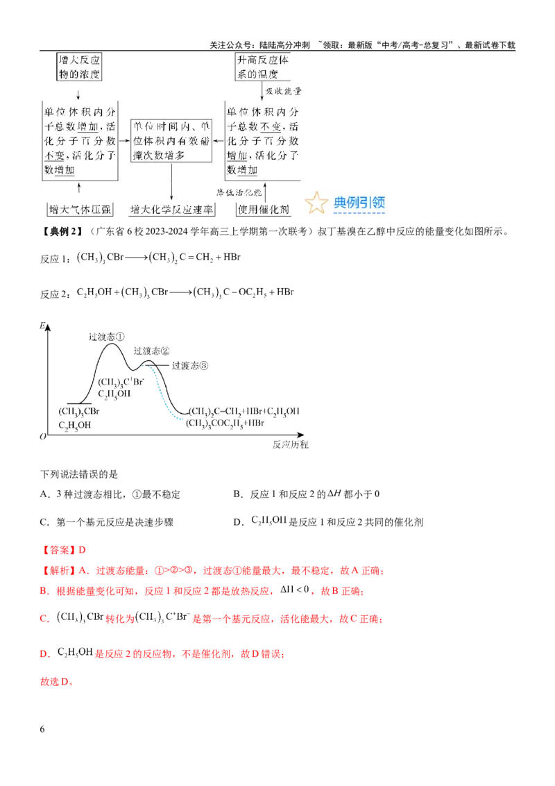 《考点1化学反应速率（核心考点精讲精练）-备战2024年高考化学一轮复习考点帮（新高考专用）（解析版）_05-化学-高考总复习_一轮复习_2024年_2024年高考化学一轮复习考点帮（新高考专用）》第6页预览