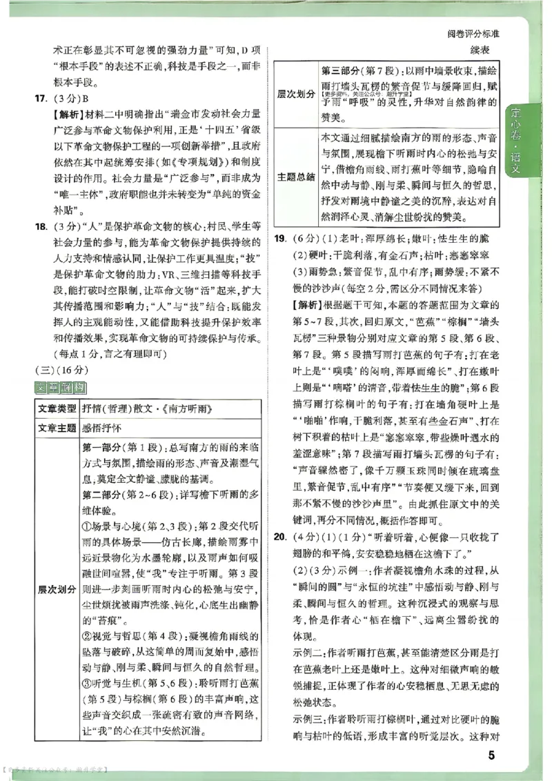 《2026江西定心卷答案（7科合并）_2026版《万唯中考定心卷》7科多省合集_万唯2026版中考《万唯定心卷》7科全套（江西）》第5页预览