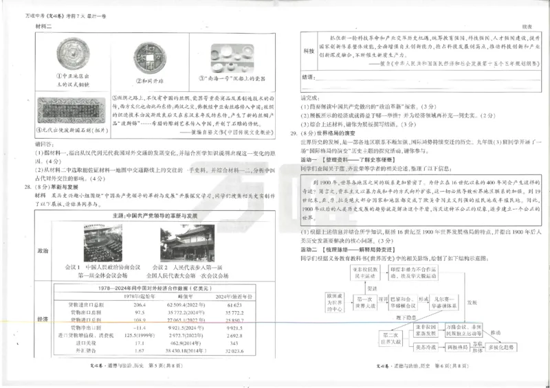 《2026定心卷政史_2026版《万唯中考定心卷》7科多省合集_万唯2026版中考《万唯定心卷》7科全套（徐州）_道历》第3页预览