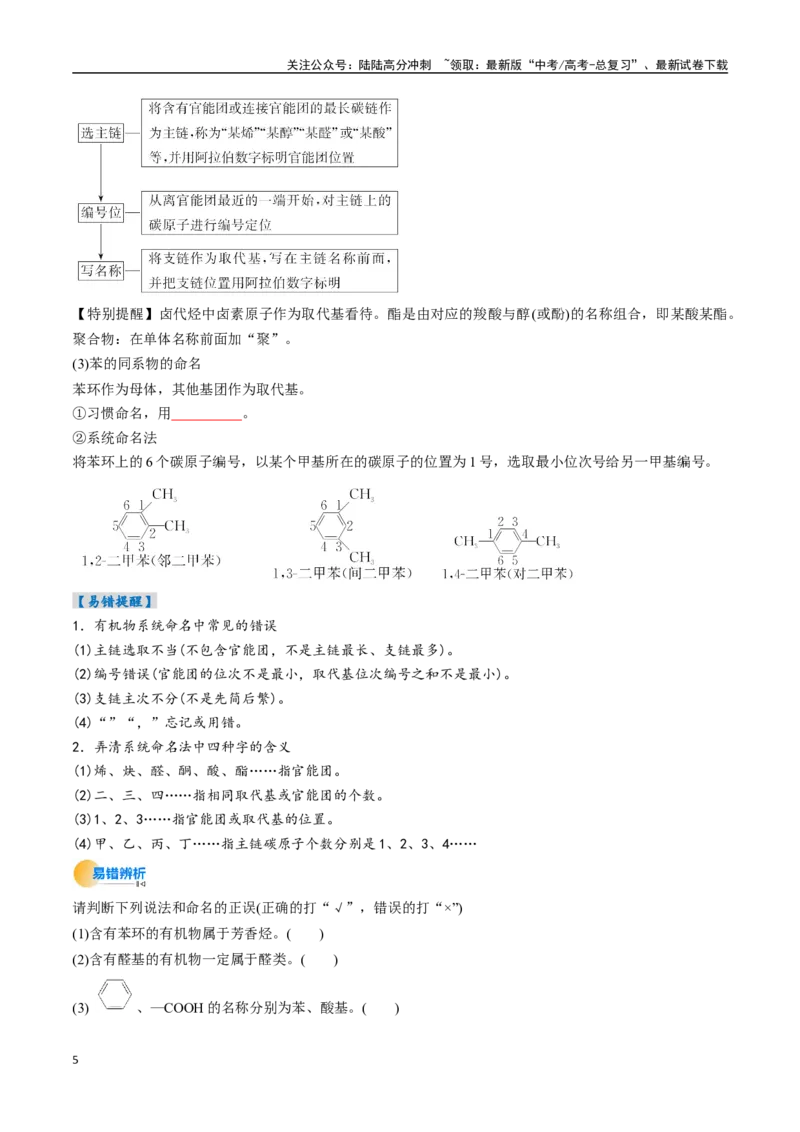 《考点34有机化合物的结构特点与研究方法（核心考点精讲精练）-（新高考通用）（学生版）_05-化学-高考总复习_一轮复习_2025年_2025年高考化学一轮复习考点精讲精练（新高考通用）》第5页预览