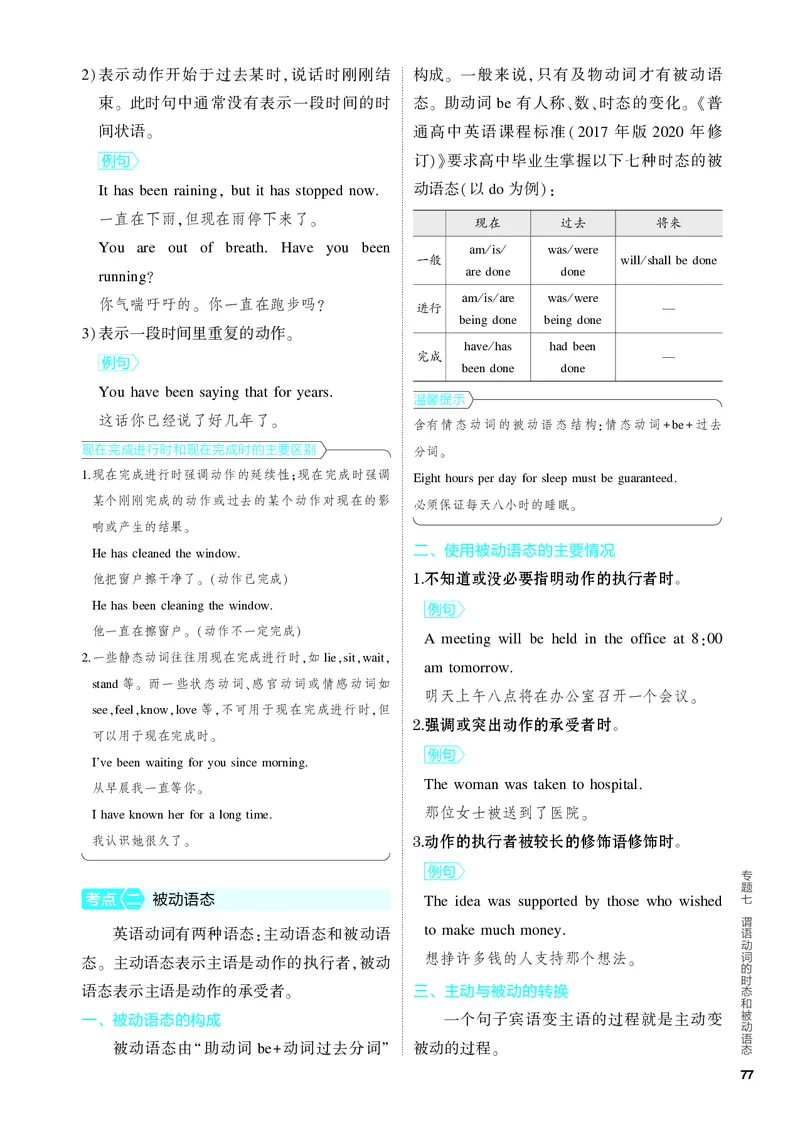 《1_2.PDF教参电子书——基础讲练册_2024版教学资源包_2024版.新高考版英语.5·3A版_7_专题七谓语动词的时态和被动语态_2_PDF教参电子书》第6页预览