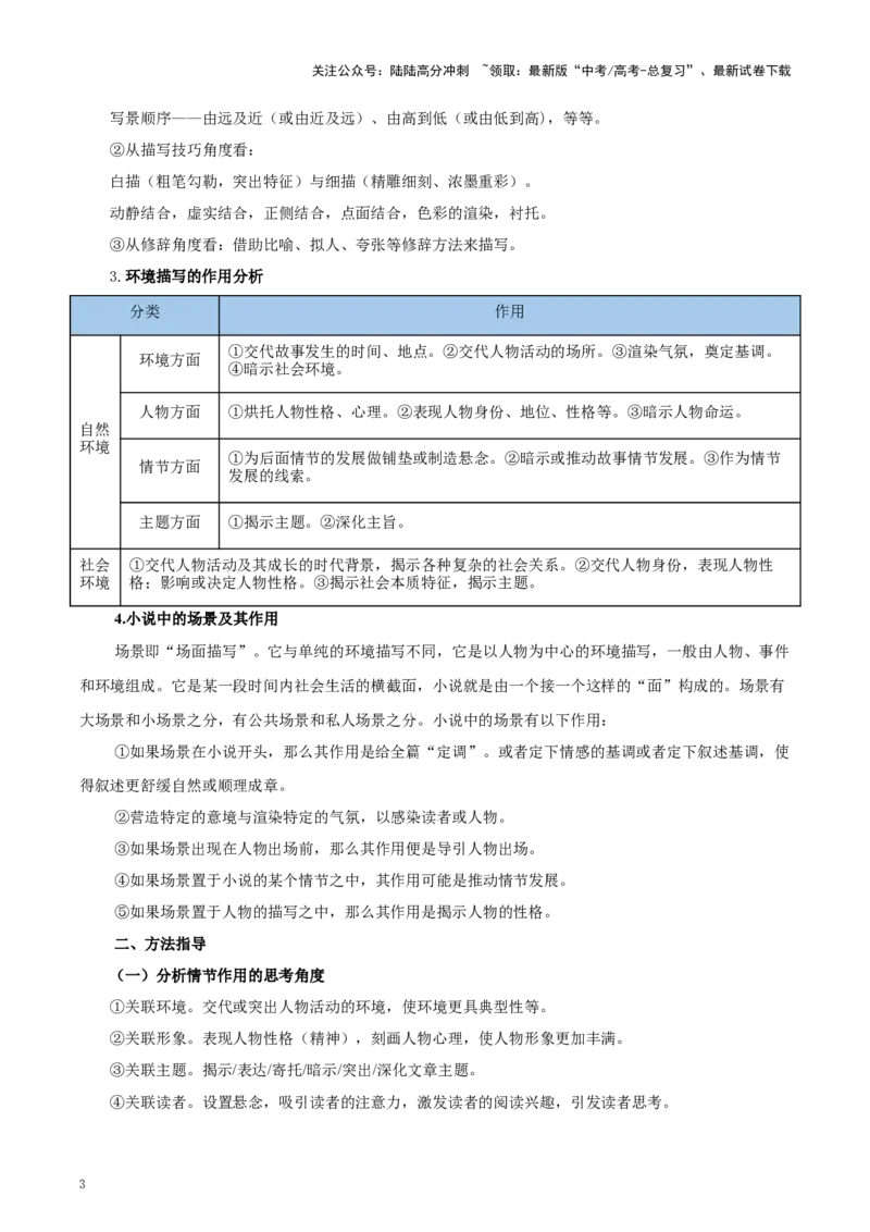 《考点16环境（教师版）_一轮复习_2025年_2025年高考语文一轮复习考点精讲精练（新高考通用）》第3页预览