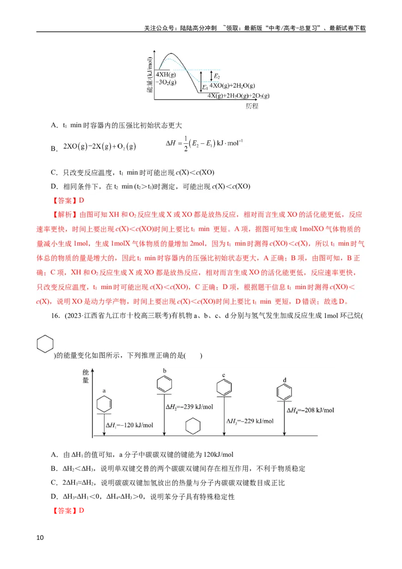 《考点17化学反应的热效应(好题冲关)(解析版)_05-化学-高考总复习_一轮复习_2024年_2024年高考化学一轮复习考点帮（全国通用）_考点17化学反应的热效应（核心考点精讲精练）（全国通用）》第10页预览